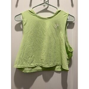 Gymshark Women's Medium Cropped Tank Top Activewear Bright Green Sleeveless